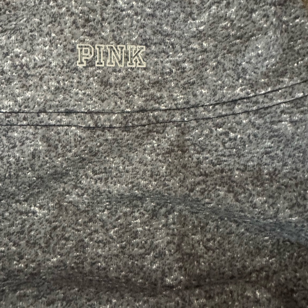 Pink Victoria’s Secret Large‎ NWT 1/4 quarter zip gray black - Picture 6 of 9